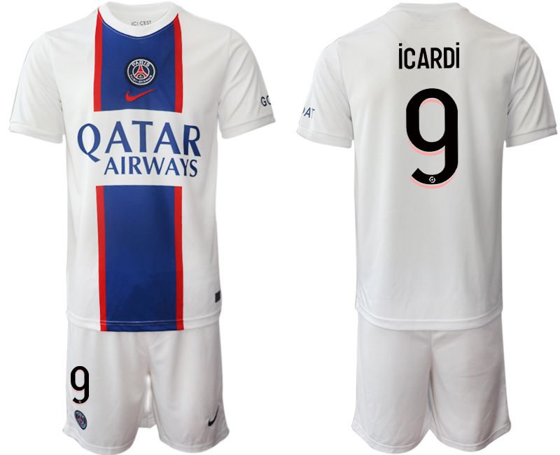Men 2022-2023 Club Paris St German away white #9 Soccer Jerseys->customized soccer jersey->Custom Jersey